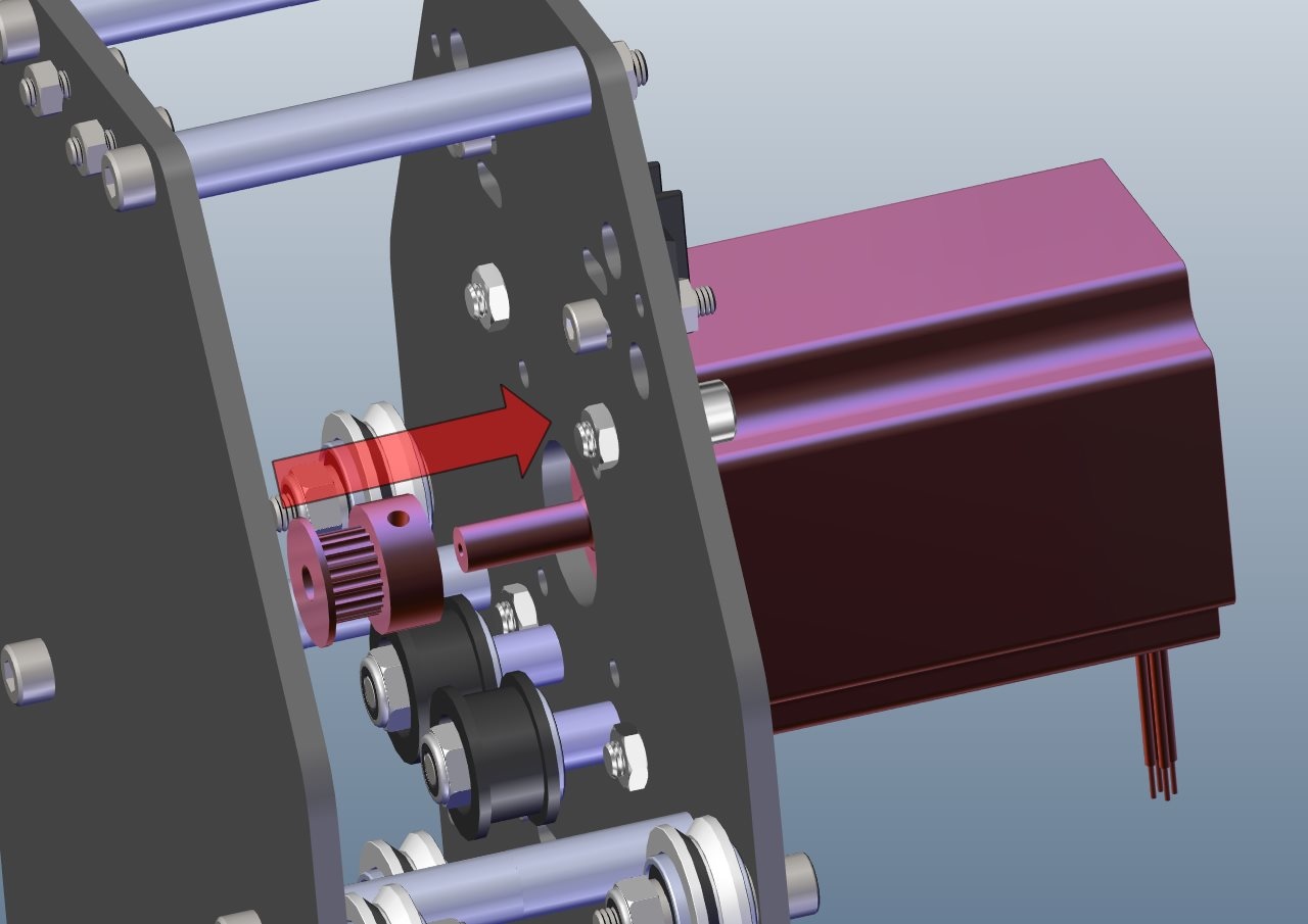 Fixation De La Poulie Sur Le Moteur Du Chariot X Tutoriels Makerslide