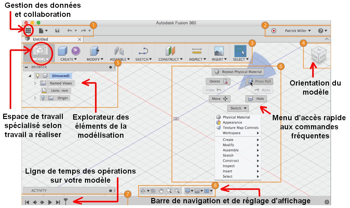 Présentation du logiciel Fusion 360