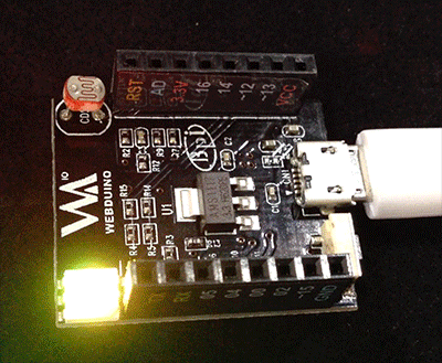 2 – Utiliser la DEL RGB de la carte Webduino smart